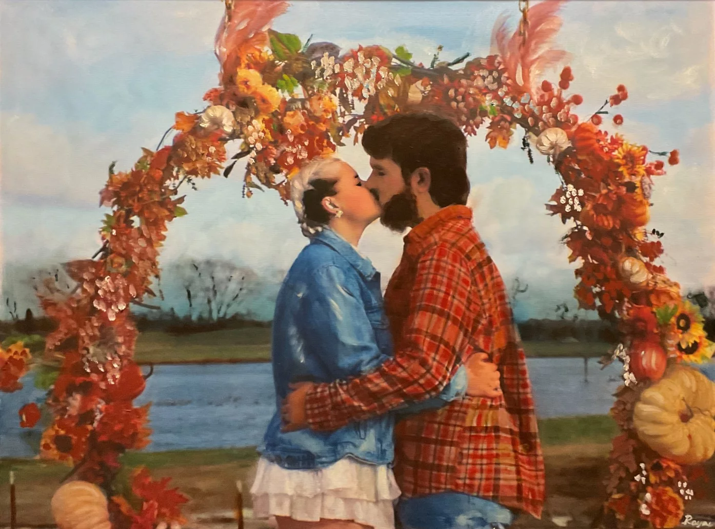 Bri Wedding Portrait, artwork by Rayne Ethetton
