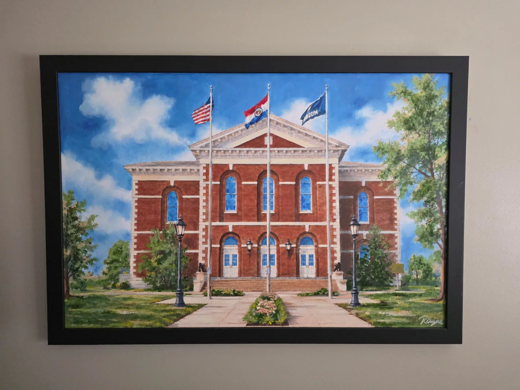 Platte County Courthouse, artwork by Rayne Ethetton